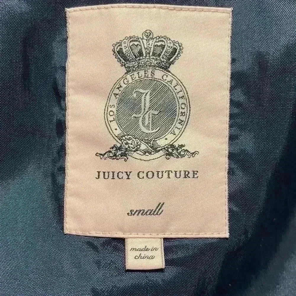Juicy Couture Womens S Blue Double Breasted Peacoat Cotton Stretch Preowned - Picture 9 of 11